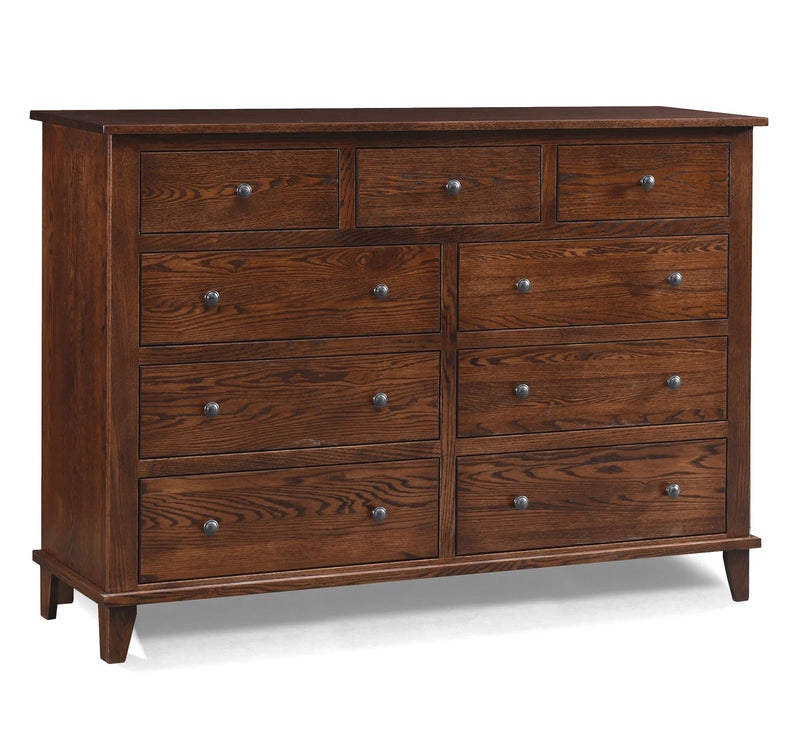 Franklin 9 Drawer Dresser - Woodcraft Furniture