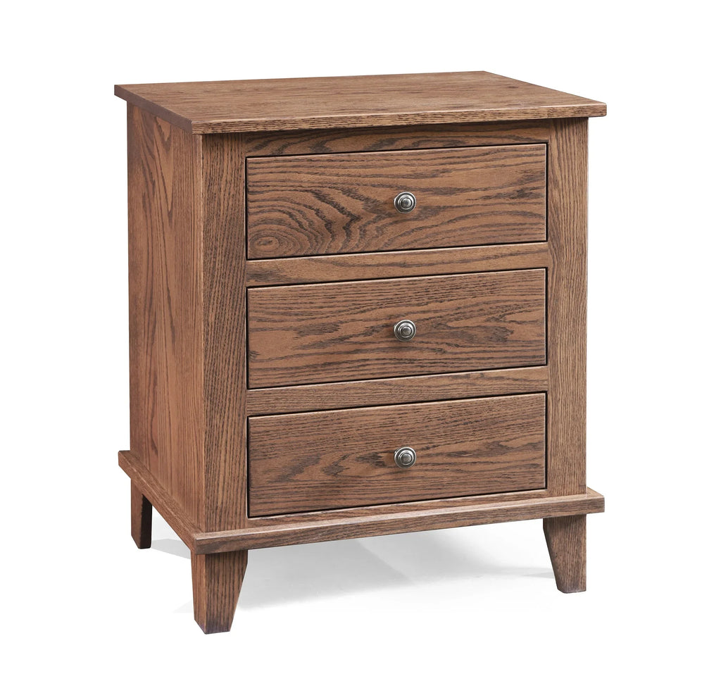 Franklin 3 Drawer Nightstand - Woodcraft Furniture