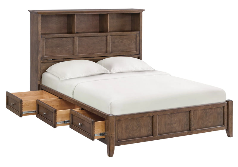 Mckenzie Bookcase Storage Bed - Woodcraft Furniture