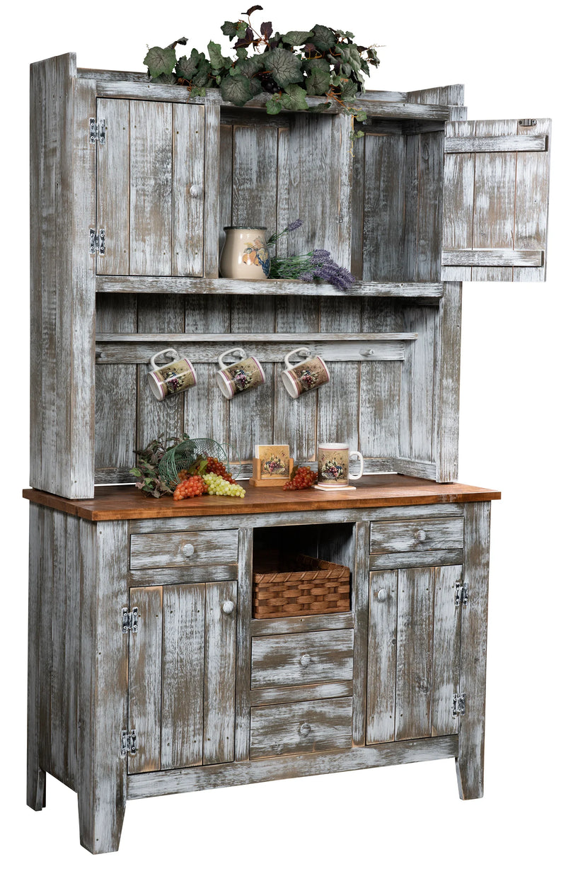 Gold Mine Settler's Hutch - Woodcraft Furniture