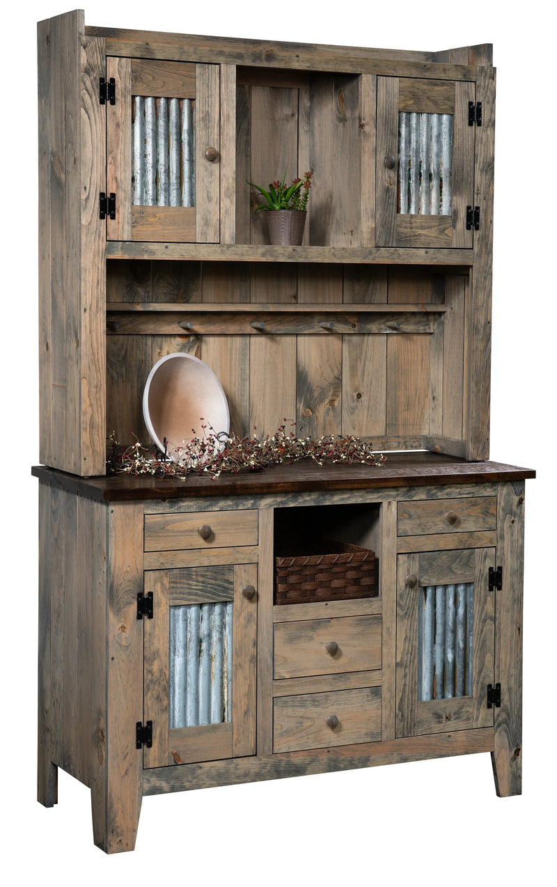 Gold Mine Settler's Hutch - Woodcraft Furniture