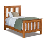 Alder Slat Bed with High Footboard - Woodcraft Furniture