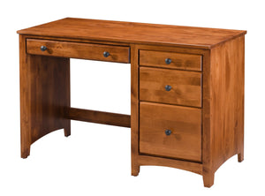 Alder Single Pedestal Desk - Woodcraft Furniture