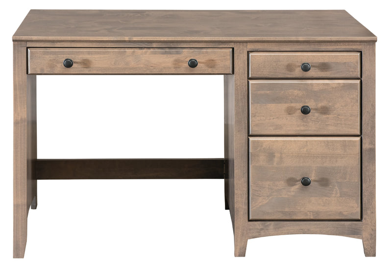 Alder Single Pedestal Desk - Woodcraft Furniture