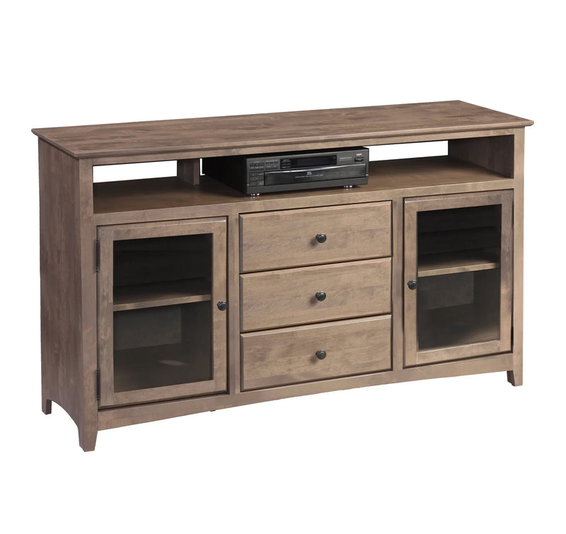 Alder Shaker Tall TV Console - Woodcraft Furniture
