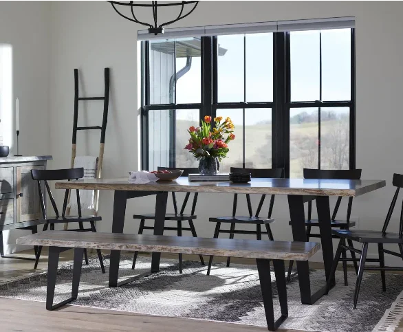 Ashford Live Edge Dining Set - Woodcraft Furniture
