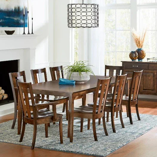 Bent Leg Table & Carter Chair Dining Set - Woodcraft Furniture