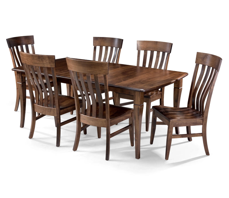 Bow End Table & Nathan Chair Dining Set - Woodcraft Furniture