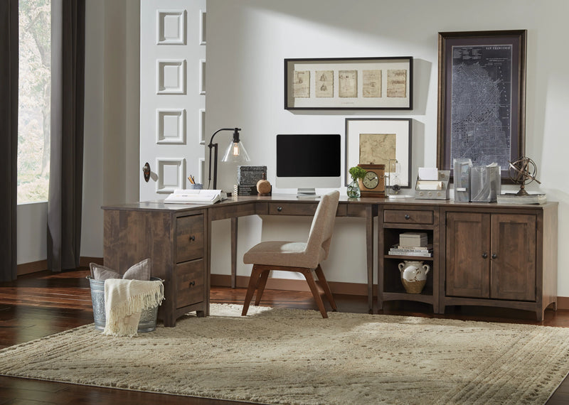 Alder Modular Wedge Desk - Woodcraft Furniture