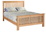 Alder Slat Bed with High Footboard