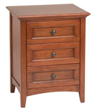 Mckenzie 3 Drawer Nightstand - Woodcraft Furniture