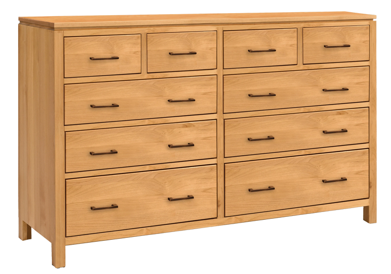 2 West 10 Drawer Dresser - Woodcraft Furniture