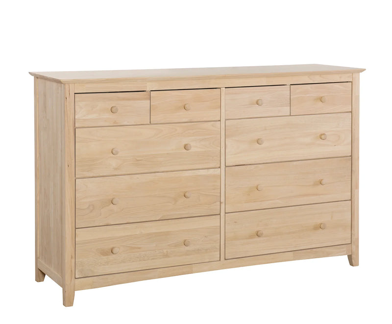 Lancaster 10 Drawer Dresser - Woodcraft Furniture