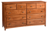 Alder Shaker 10 Drawer Dresser