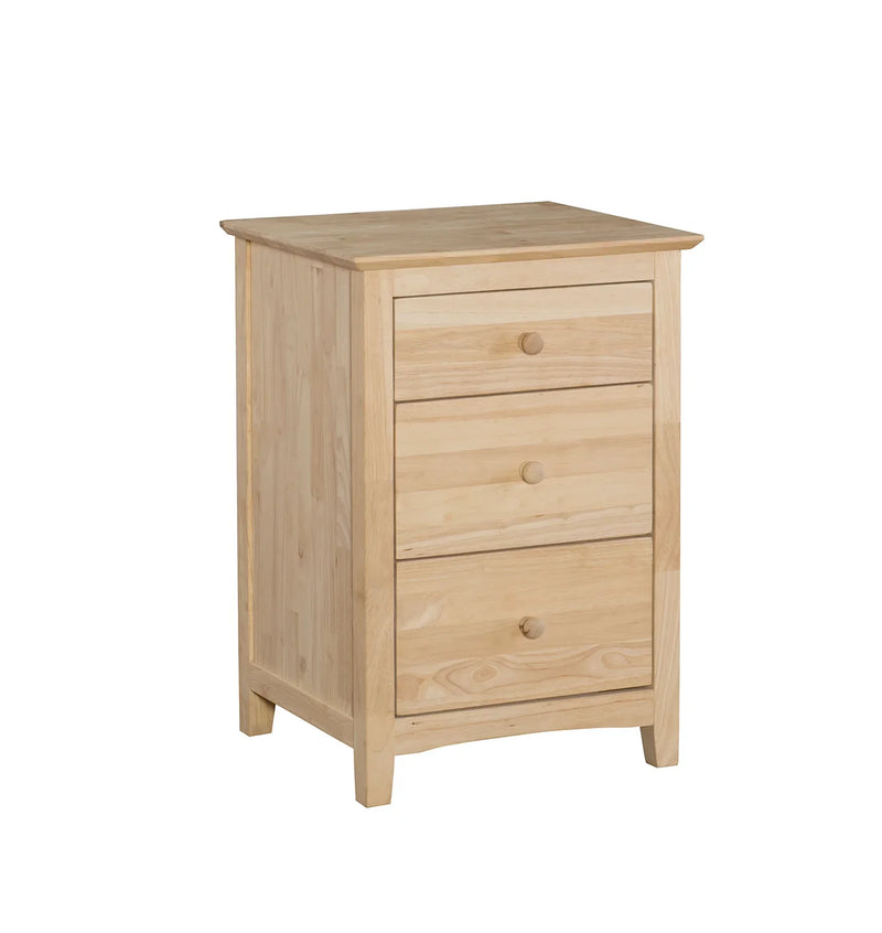 Lancaster 3 Drawer Nightstand - Woodcraft Furniture