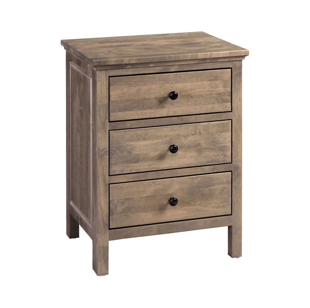 Heritage 3 Drawer Wide Nightstand - Woodcraft Furniture