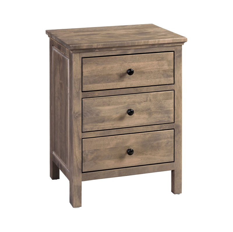 Heritage 3 Drawer Wide Nightstand - Woodcraft Furniture