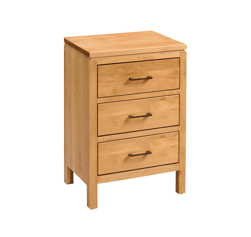 2 West 3 Drawer Nightstand - Woodcraft Furniture