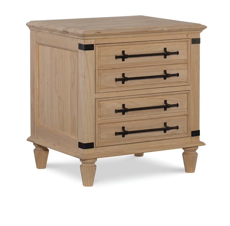 Farmhouse Chic 2 Drawer Nightstand - Woodcraft Furniture