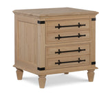 Farmhouse Chic 2 Drawer Nightstand
