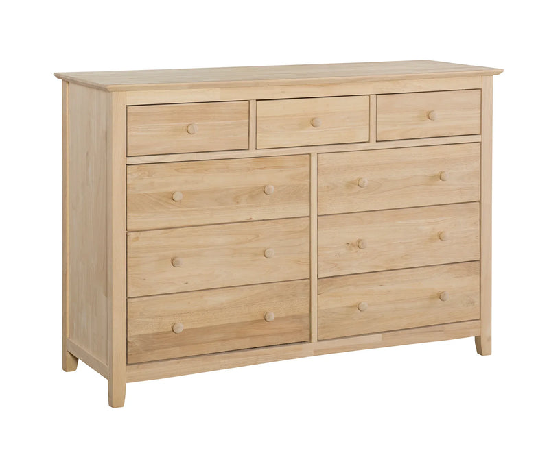 Lancaster 9 Drawer Dresser - Woodcraft Furniture