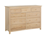 Lancaster 9 Drawer Dresser - Woodcraft Furniture