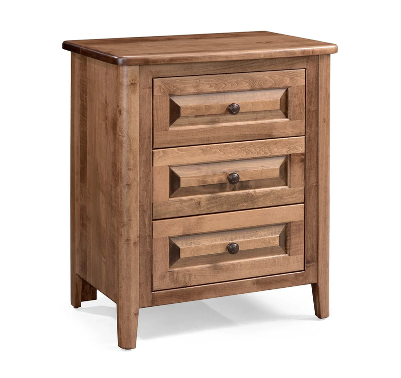 Carson 3 Drawer Nightstand - Woodcraft Furniture
