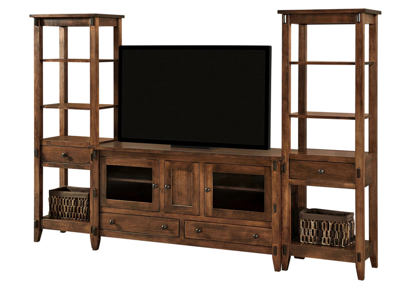 Maple Open Tower Wall Unit - 120" Wide