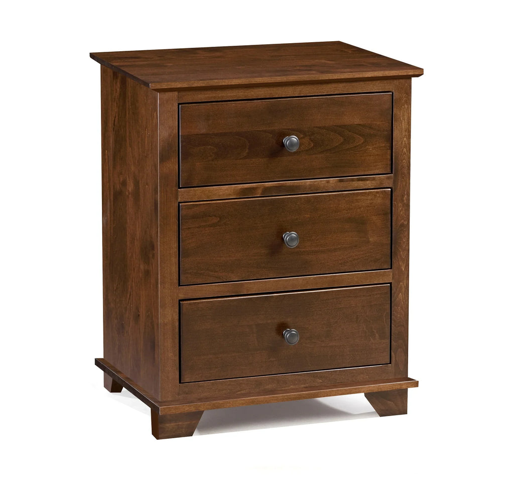 Portland 3 Drawer Nightstand - Woodcraft Furniture