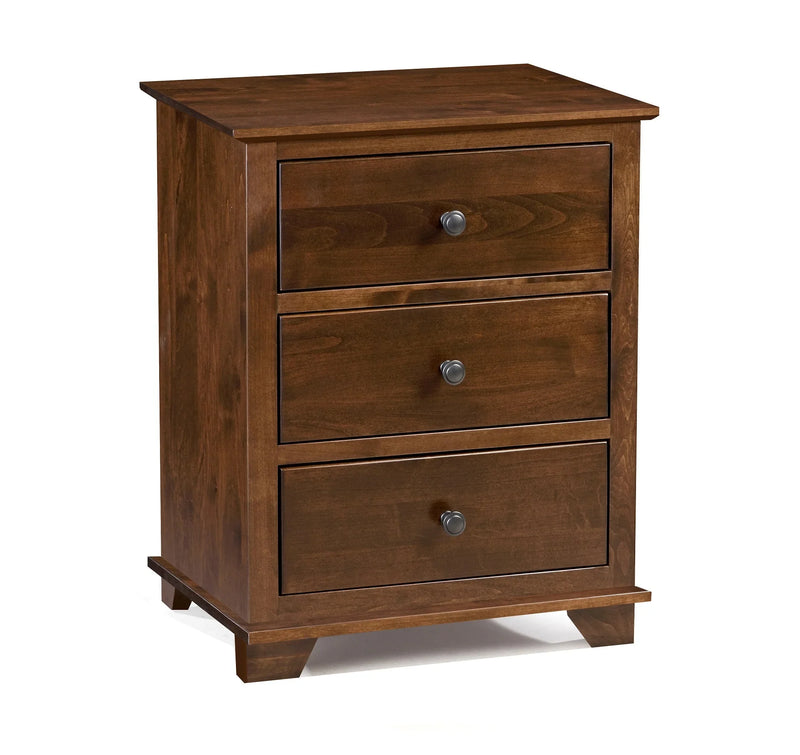 Portland 3 Drawer Nightstand - Woodcraft Furniture