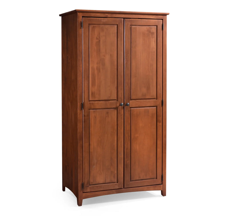 Alder Shaker 2 Door Wardrobe - Woodcraft Furniture