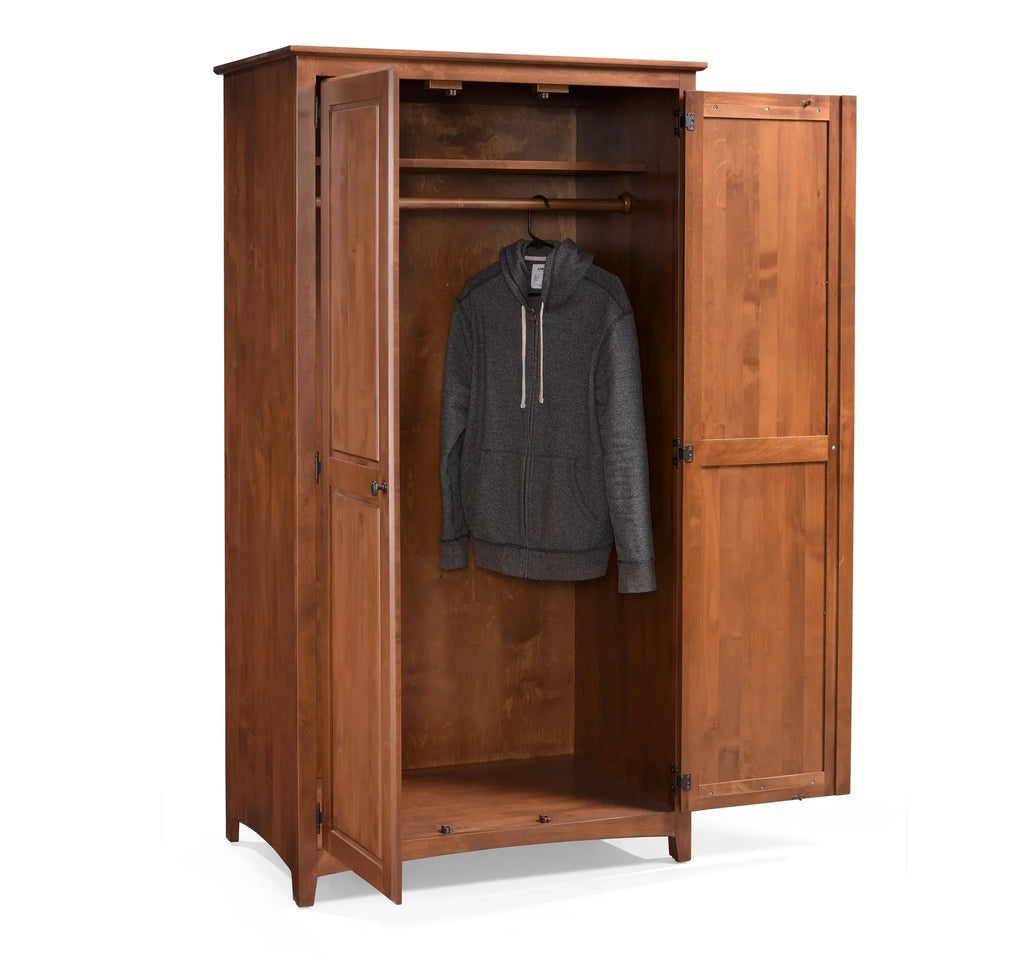 Alder Shaker 2 Door Wardrobe - Woodcraft Furniture
