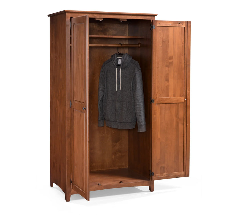 Alder Shaker 2 Door Wardrobe - Woodcraft Furniture