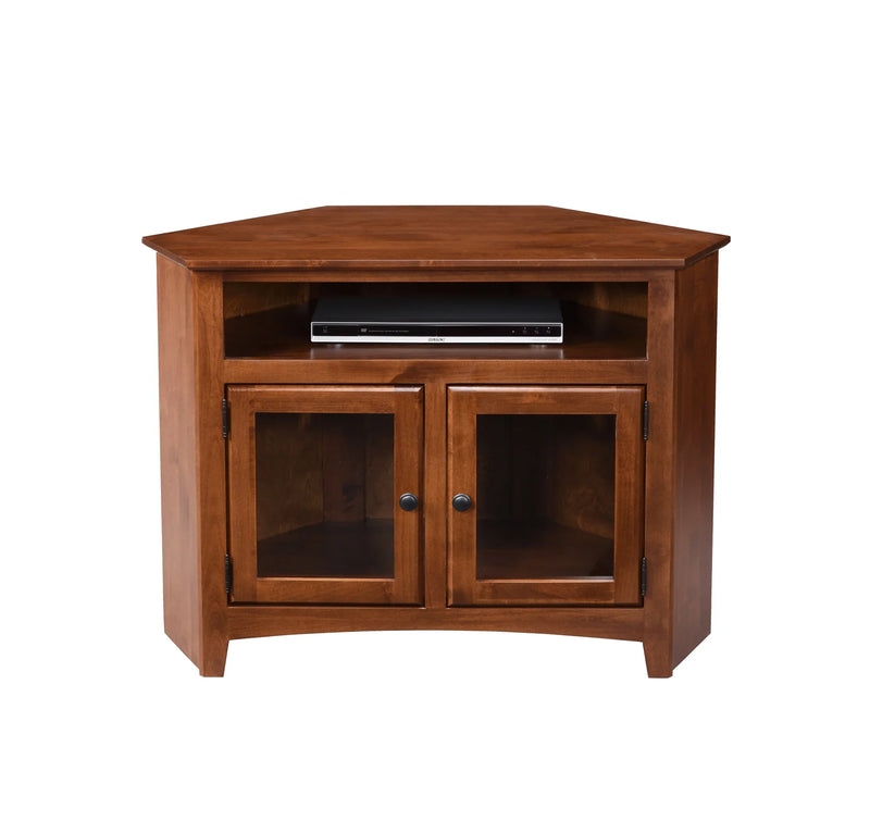 Alder Shaker Corner Console - Woodcraft Furniture
