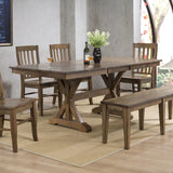 Carmel Trestle Table Set - Woodcraft Furniture