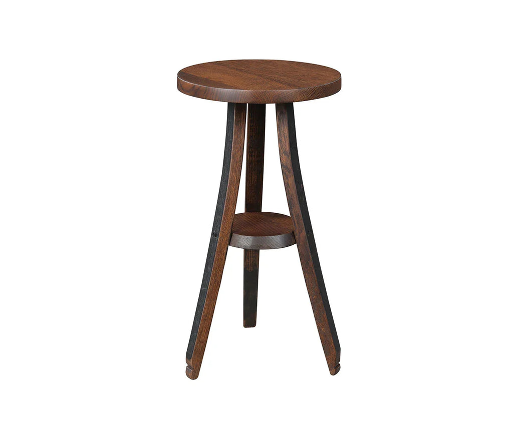 Deluxe Whiskey Barrel Round Plant Stand - Woodcraft Furniture
