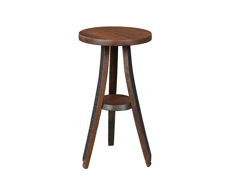 Deluxe Whiskey Barrel Round Plant Stand - Woodcraft Furniture