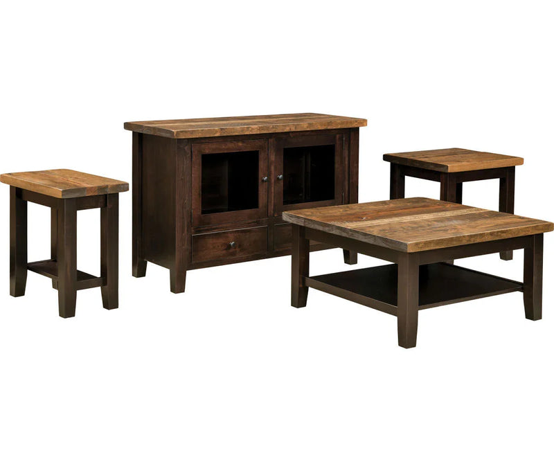 Plank Contemporary TV Console - Woodcraft Furniture