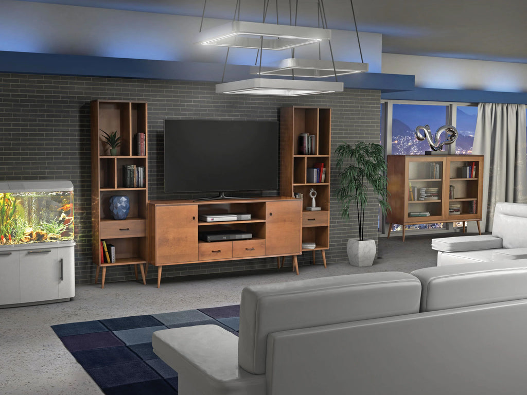 South Shore Bookcase w/ Sliding Glass Doors - Woodcraft Furniture
