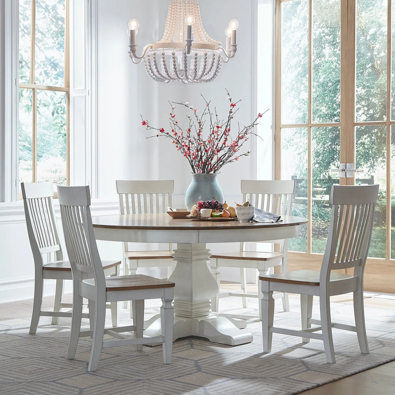 Vista Round Banks Table Set - Woodcraft Furniture