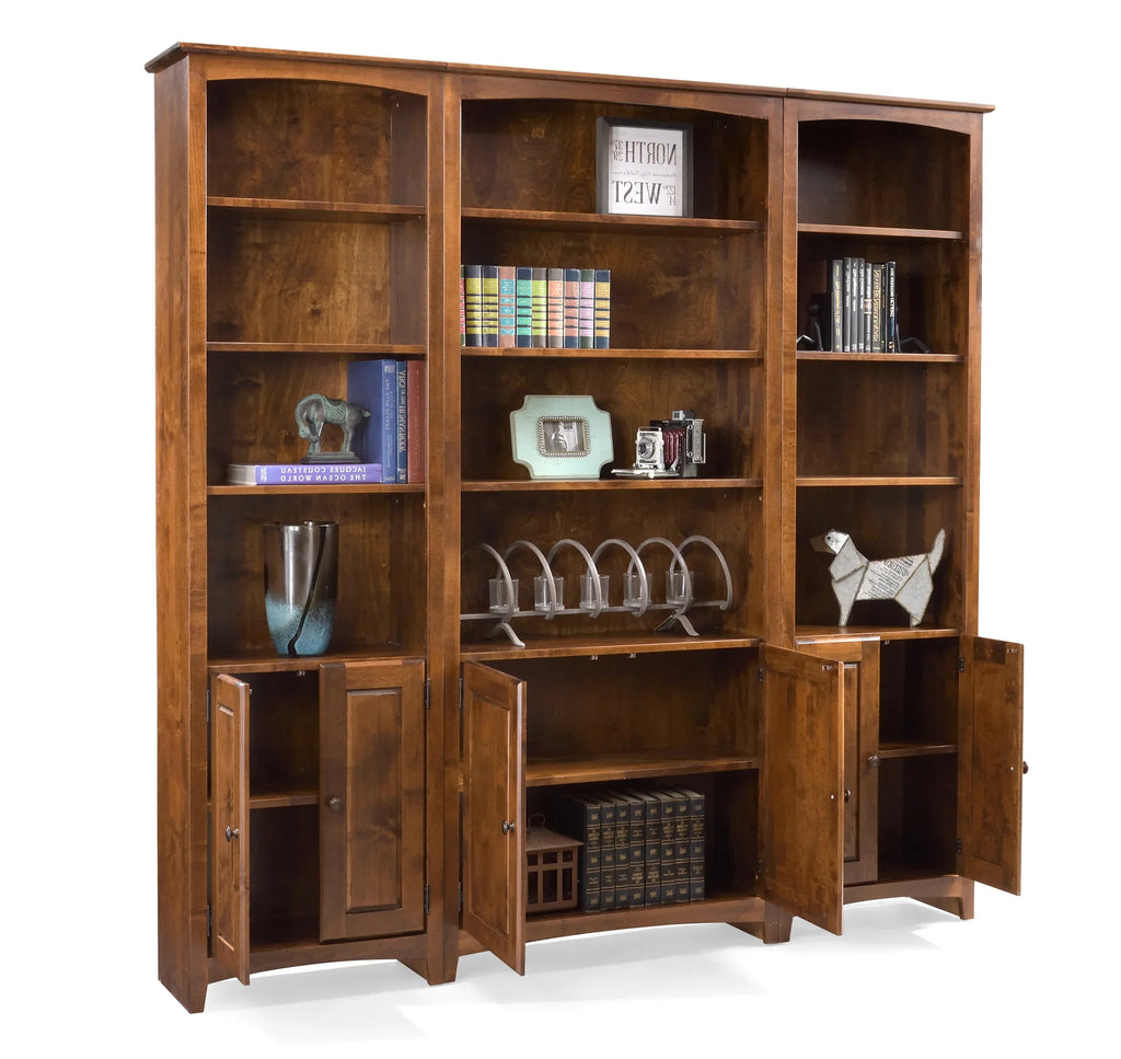 Alder Shaker Bookcase Wall Unit - 86" Wide