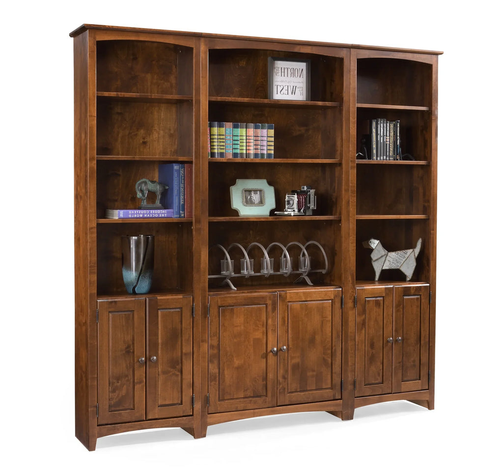 Alder Shaker Bookcase Wall Unit - 86" Wide