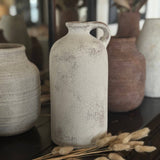 CA-5280 - Large White Single Handle Vase