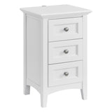 Mckenzie Narrow 3 Drawer Nightstand - Woodcraft Furniture 