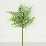 550335-18in Bush-Flocked soft touch Fern,Spring Floral
