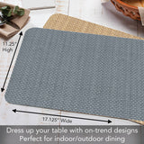Basket Weave Print-Grey Reversible Plastic Placemat