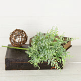550335-18in Bush-Flocked soft touch Fern,Spring Floral