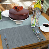 Basket Weave Print-Grey Reversible Plastic Placemat