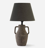 Grey Ceramic Lamp w/Shade