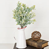 550326-18.5in Bush-Flocked Evergreen Ash Leaves